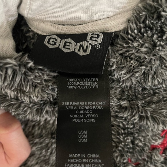 NCAA Game Nap Teddy Fleece Coverall | Alabama | 0-3 months - Picture 2 of 2